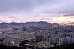 Kowloon and Hong Kong Island at far end