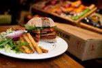 How can you image about the piece of burger