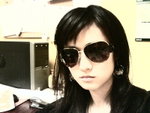 showing off my new sunglasses